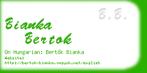 bianka bertok business card