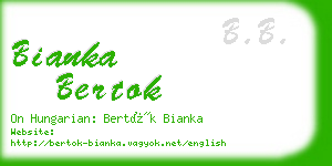 bianka bertok business card